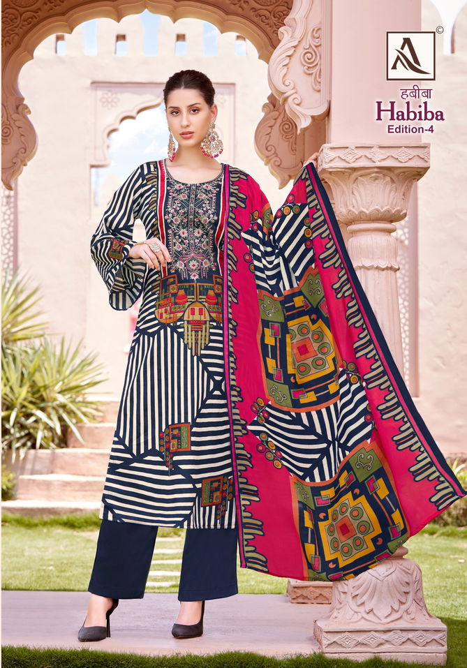 Habiba 4 By Alok Suit Jam Pure Cotton Pakistani Dress Material Wholesale Shop In Surat